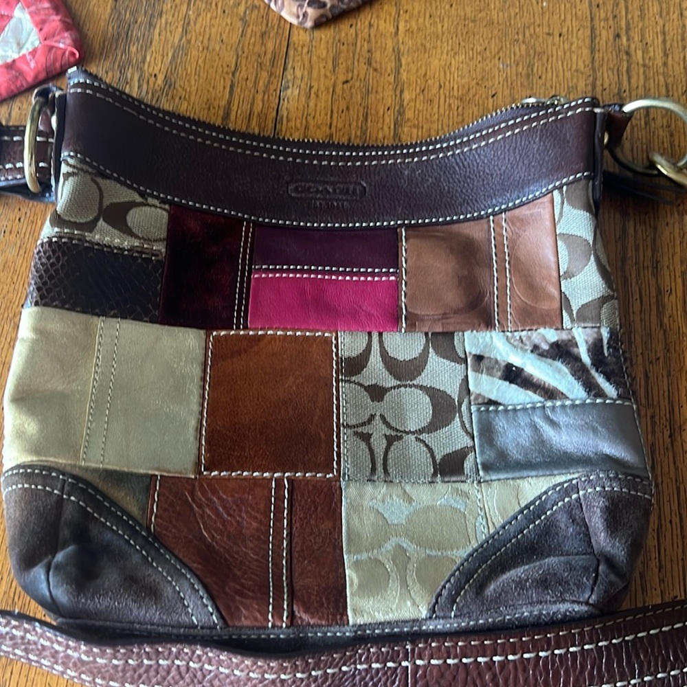 Coach Multicolor Patchwork Shoulder Bag